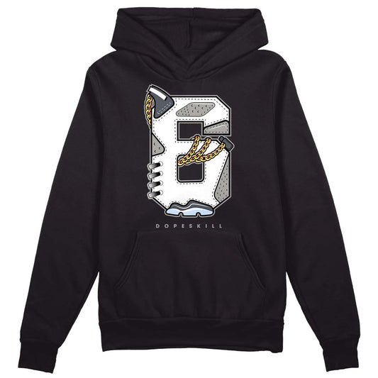 Jordan 6 Retro Cool Grey DopeSkill Hoodie Sweatshirt No.6 Graphic Streetwear - Black