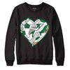 Nike SB x Jordan 4 “Pine Green” DopeSkill Sweatshirt Heart Jordan 4 Graphic Streetwear - Black