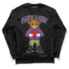 Canyon Purple 4s DopeSkill Long Sleeve T-Shirt Fake Love Graphic - Black 