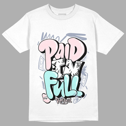 Jordan 5 Easter DopeSkill T-Shirt New Paid In Full Graphic - White