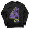 Canyon Purple 4s DopeSkill Long Sleeve T-Shirt No.4 Graphic - Black 