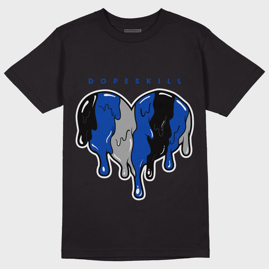 AJ 5 Racer Blue DopeSkill T-Shirt Slime Drip Heart Graphic