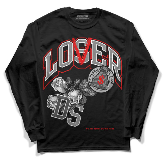 Jordan 5 Retro P51 Camo DopeSkill Long Sleeve T-Shirt Loser Lover Graphic Streetwear - Black 