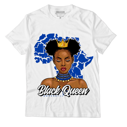 AJ 5 Racer Blue DopeSkill T-Shirt Black Queen Graphic