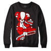 Cherry 11s DopeSkill Sweatshirt Sneakerhead BEAR Graphic - Black