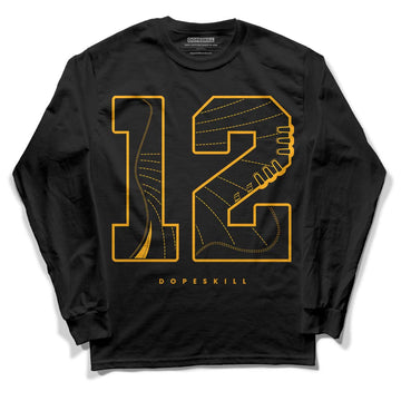 Black Taxi 12s DopeSkill Long Sleeve T-Shirt No.12 Graphic - Black 