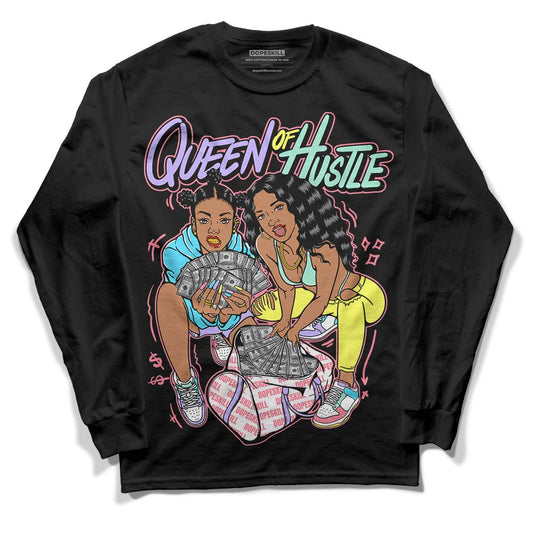 Candy Easter Dunk Low DopeSkill Long Sleeve T-Shirt Queen Of Hustle Graphic - Black