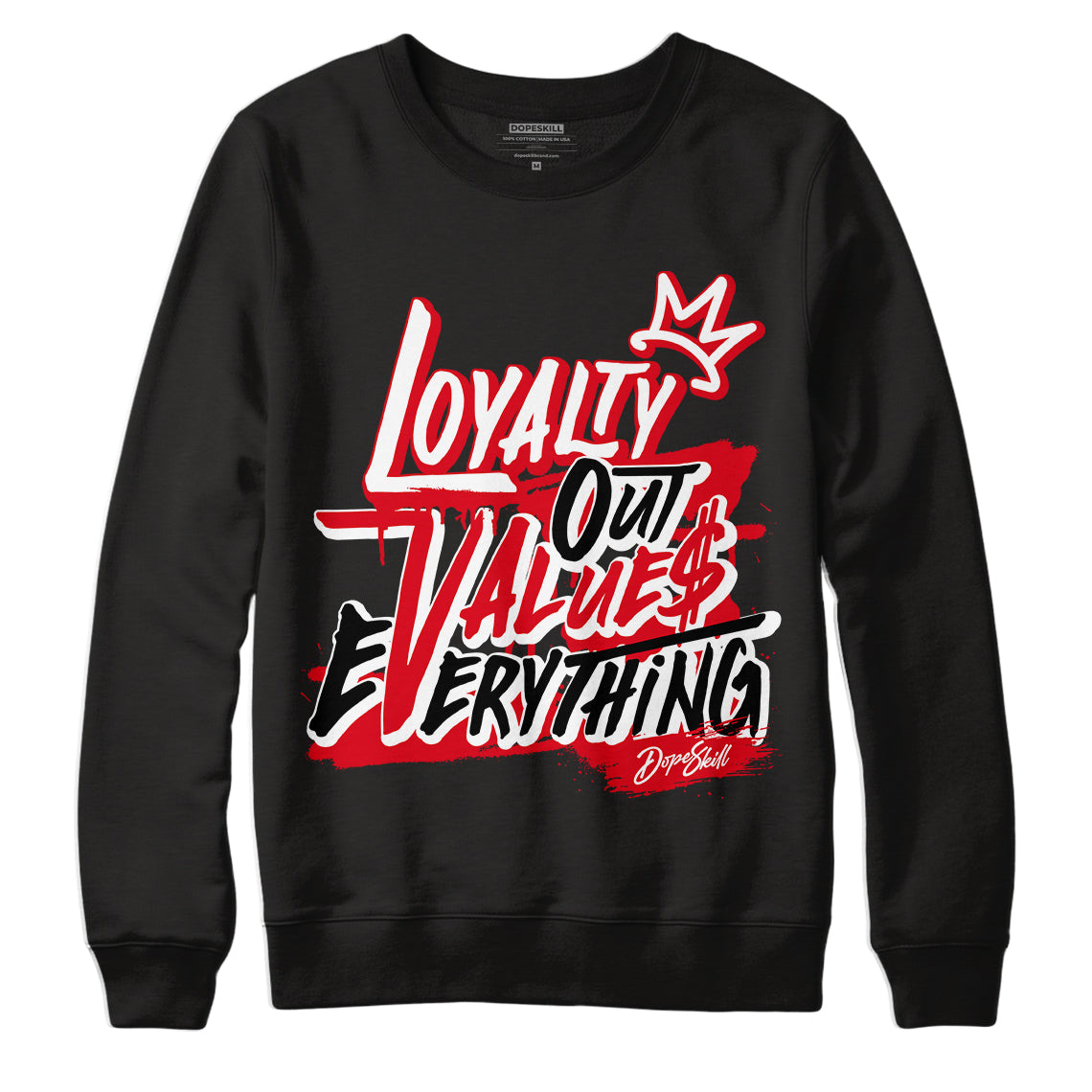 Jordan 1 Heritage DopeSkill Sweatshirt LOVE Graphic - Black