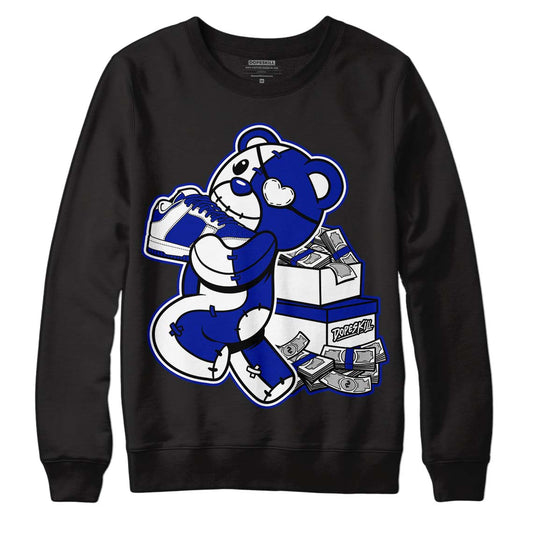 Racer Blue White Dunk Low DopeSkill Sweatshirt Bear Steals Sneaker Graphic - Black