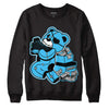 University Blue 13s DopeSkill Sweatshirt Bear Steals Sneaker Graphic - Black 