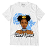 AJ 6 University Blue DopeSkill T-Shirt Black Queen Graphic