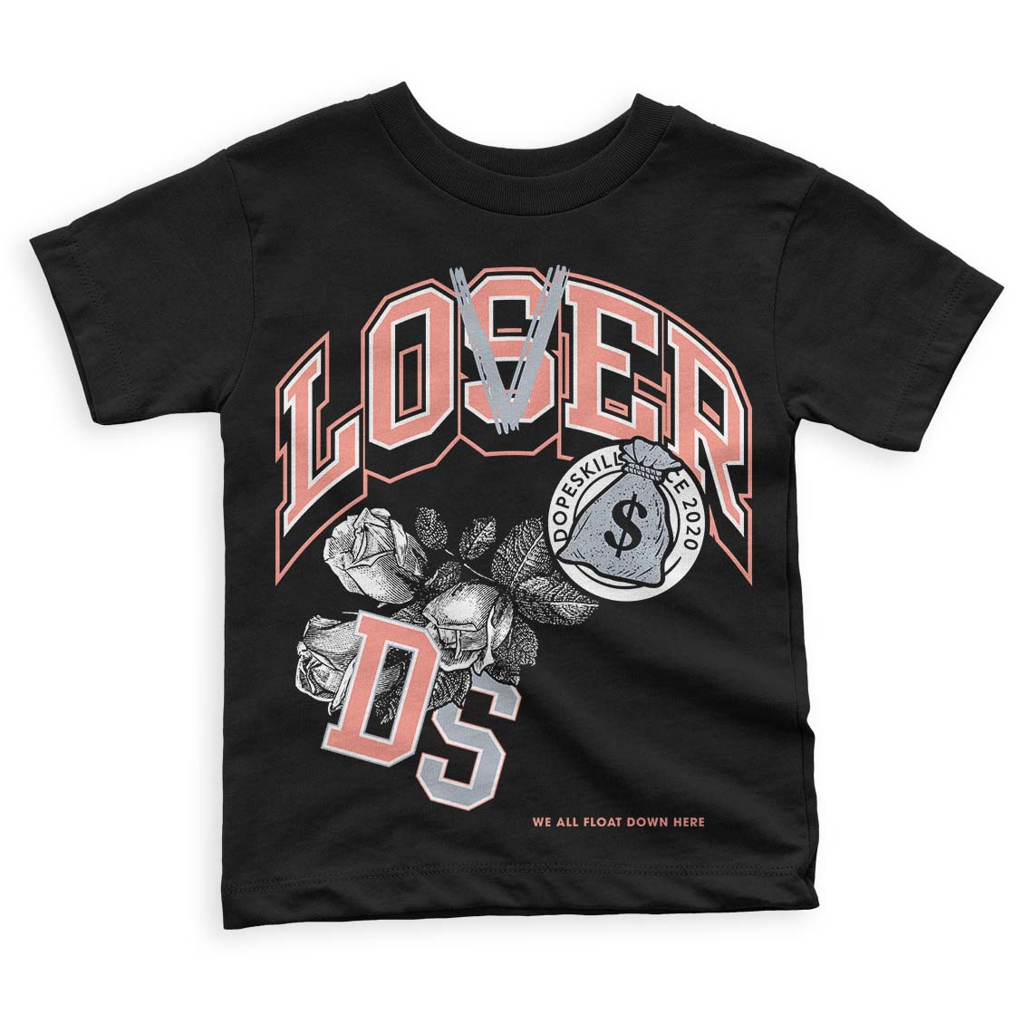 DJ Khaled x Jordan 5 Retro ‘Crimson Bliss’ DopeSkill Toddler Kids T-shirt Loser Lover Graphic Streetwear - Black 