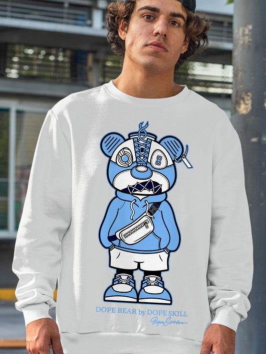 AJ 6 University Blue DopeSkill Sweatshirt Sneaker Bear Graphic