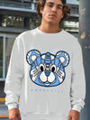 AJ 6 University Blue DopeSkill Sweatshirt SNK Bear Graphic