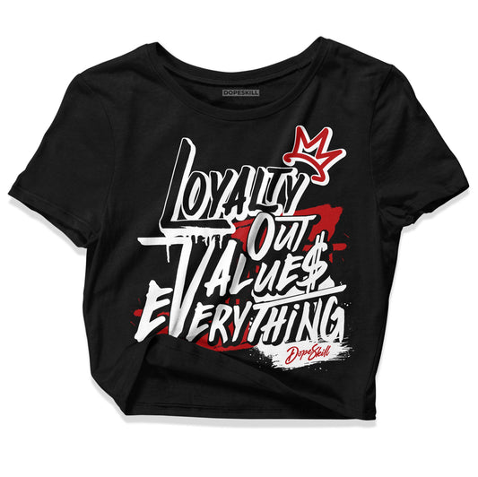 Playoffs 13s DopeSkill Women's Crop Top LOVE Graphic - Black