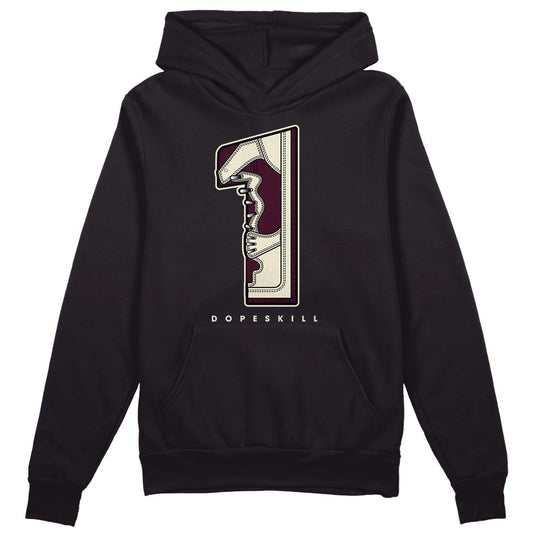 Dunk Low Night Maroon and Medium Soft Pink DopeSkill Hoodie Sweatshirt No.1 Graphic Streetwear - Black