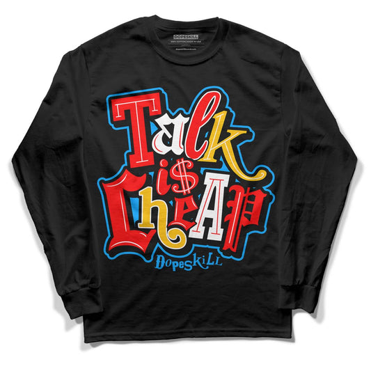 Fruity Pebbles Dunks DopeSkill Long Sleeve T-Shirt Talk Is Chip Graphic - Black