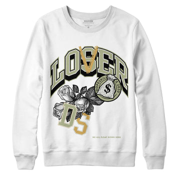 Jordan 5 Jade Horizon DopeSkill Sweatshirt Loser Lover Graphic - White 