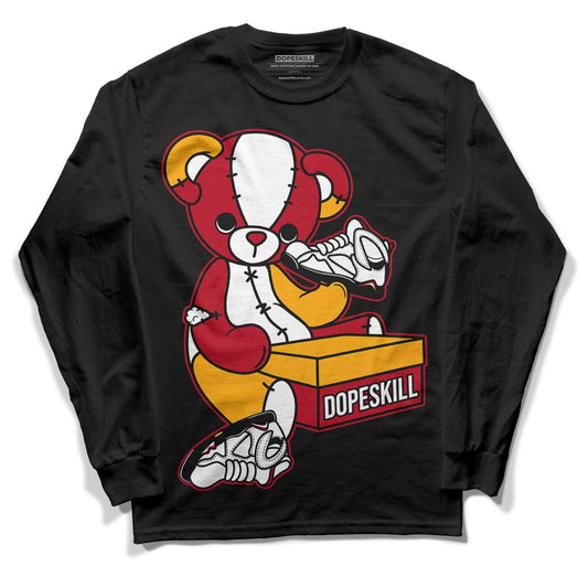 Cardinal 7s DopeSkill Long Sleeve T-Shirt Sneakerhead BEAR Graphic - Black