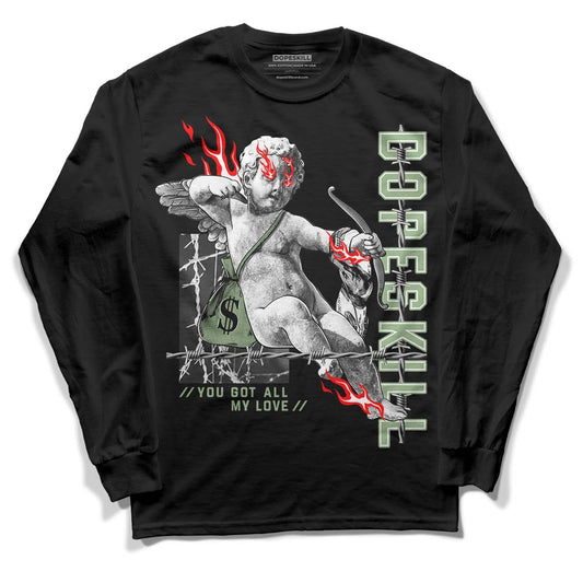 Jordan 4 Retro “Seafoam” DopeSkill Long Sleeve T-Shirt You Got All My Love Graphic Streetwear  - Black 