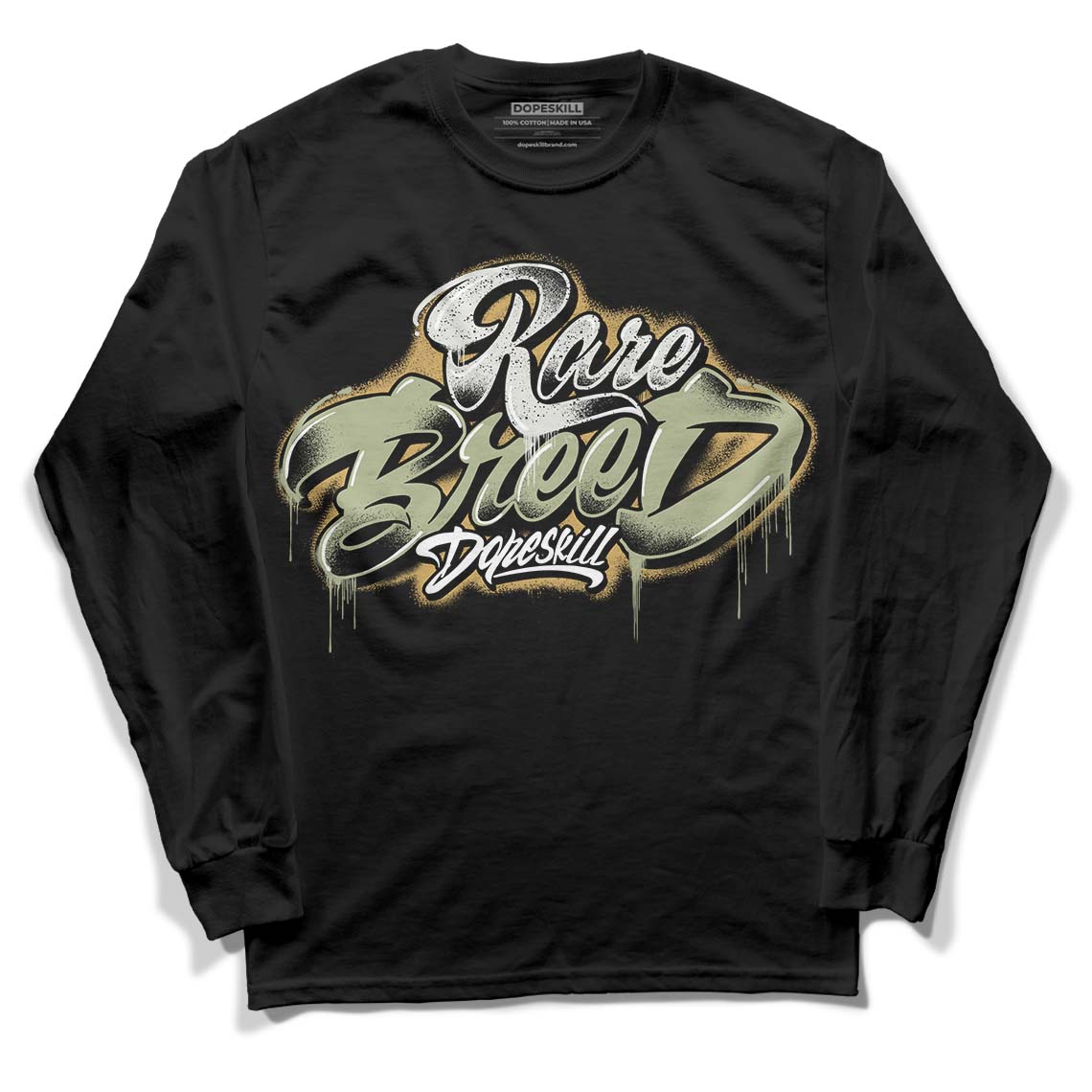 Jade Horizon 5s DopeSkill Long Sleeve T-Shirt Rare Breed Type Graphic - Black