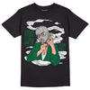 Gorge Green 1s DopeSkill T-Shirt Money Is The Motive Graphic - Black 