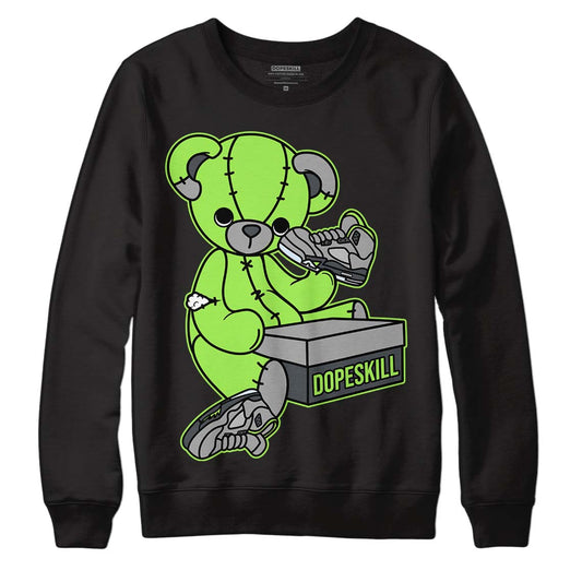 Green Bean 5s DopeSkill Sweatshirt Sneakerhead BEAR Graphic - Black