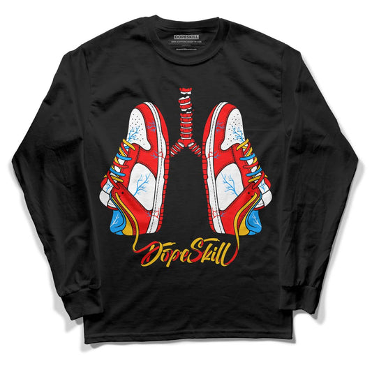 Fruity Pebbles Dunks DopeSkill Long Sleeve T-Shirt Breathe Graphic - Black