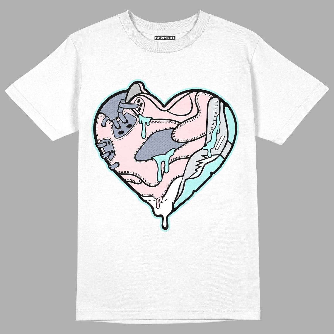 Jordan 5 Easter DopeSkill T-Shirt Heart Jordan 5 Graphic - White