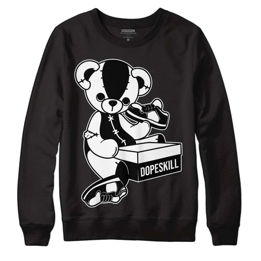 Dunk Low Panda White Black DopeSkill Sweatshirt Sneakerhead BEAR Graphic - Black