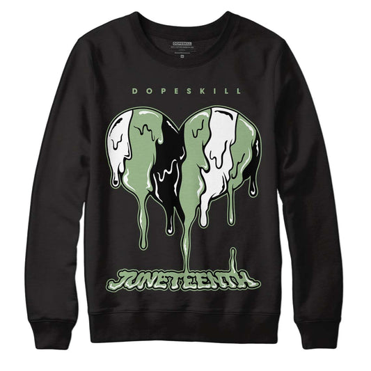 Jordan 4 Retro “Seafoam”  DopeSkill Sweatshirt Juneteenth Heart Graphic Streetwear  - Black 