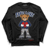 Midnight Navy 4s DopeSkill Long Sleeve T-Shirt Fake Love Graphic - Black