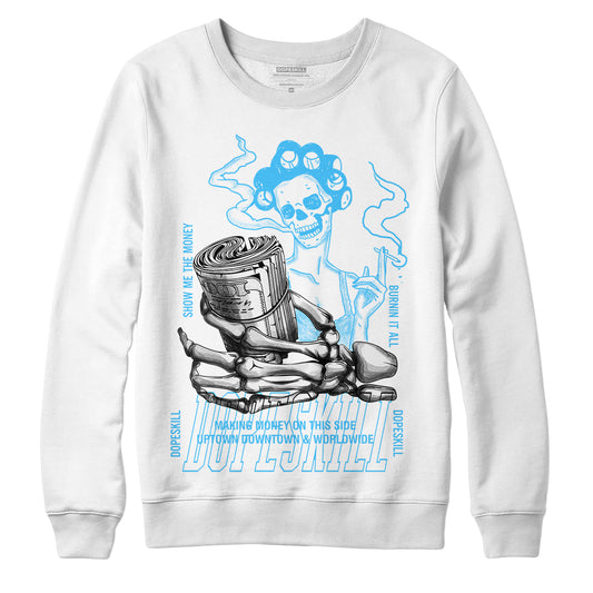 Jordan 12 8-Bit and Jordan 12 “Emoji” DopeSkill Sweatshirt Show Me The Money Graphicv - White 