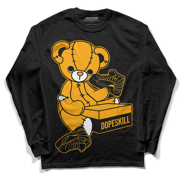 Black Taxi 12s DopeSkill Long Sleeve T-Shirt Sneakerhead BEAR Graphic - Black 