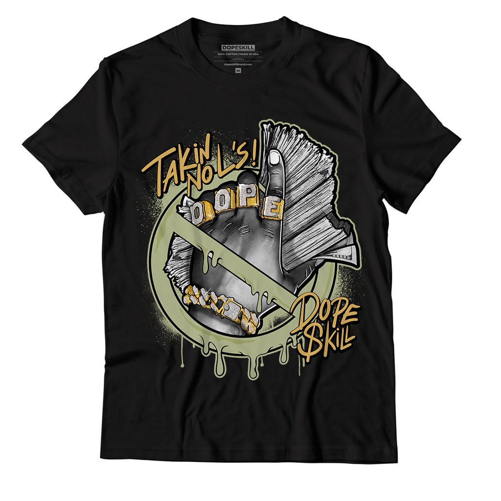 Jordan 5 Jade Horizon DopeSkill T-Shirt Takin No L's Graphic - Black 