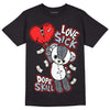 Jordan 3 Retro White Cement Reimagined DopeSkill T-Shirt Love Sick Graphic Streetwear - Black