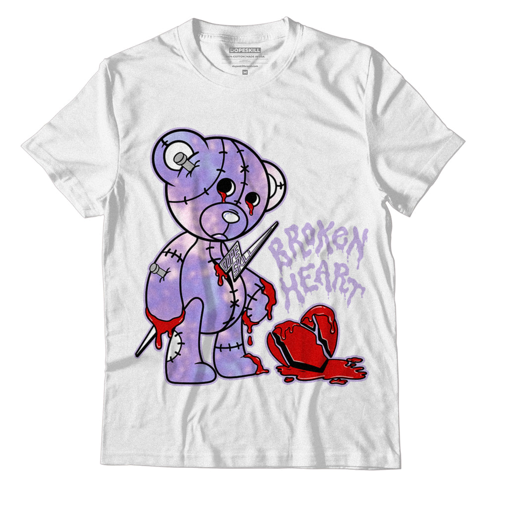Jordan 4 Zen Master DopeSkill T-Shirt Broken Heart Graphic - White 