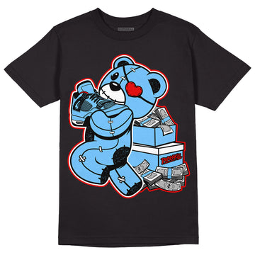 Travis Scott x Jordan 4 Retro 'Cactus Jack' DopeSkill T-Shirt Bear Steals Sneaker Graphic Streetwear - Black 