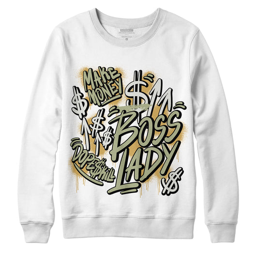 Jordan 5 Jade Horizon DopeSkill Sweatshirt Boss Lady Graphic - White 