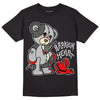  Jordan 4 Retro SE Craft Photon Dust DopeSkill T-Shirt Broken Heart Graphic Streetwear  - Black