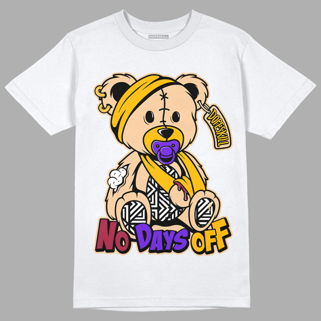 Afrobeats 7s SE DopeSkill T-Shirt Hurt Bear Graphic - White