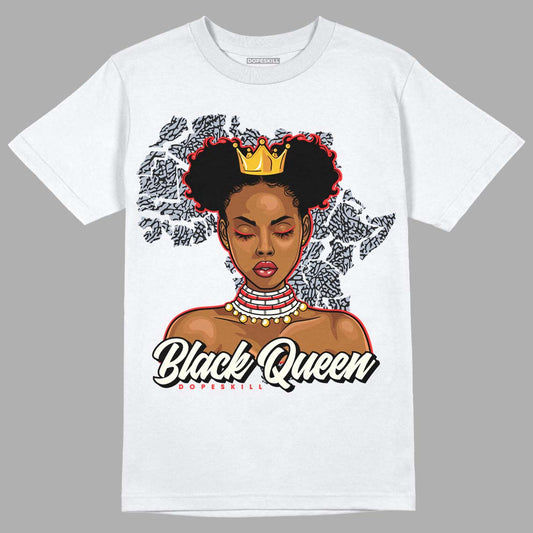 Jordan 3 Retro White Cement Reimagined DopeSkill T-Shirt Black Queen Graphic Streetwear - White