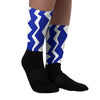 Racer Blue White Dunk Low Sublimated Socks ZicZac Graphic