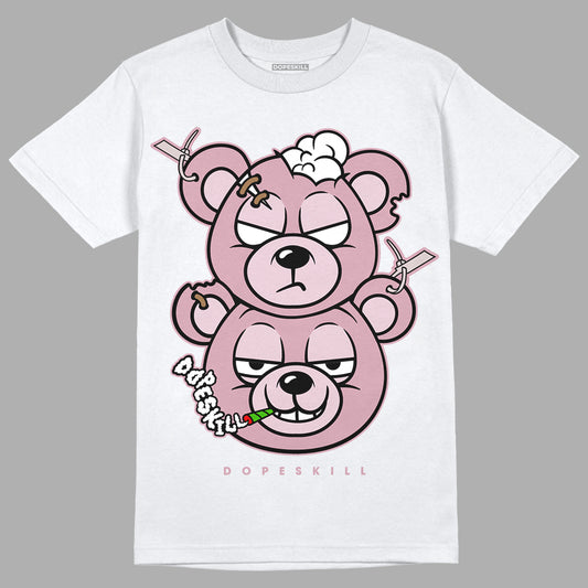 Dunk Low Teddy Bear Pink DopeSkill T-Shirt New Double Bear Graphic - White 