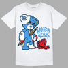 SB Dunk Low Homer DopeSkill T-Shirt Broken Heart Graphic - White