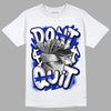 Racer Blue White Dunk Low DopeSkill T-Shirt Don't Quit Graphic - White 