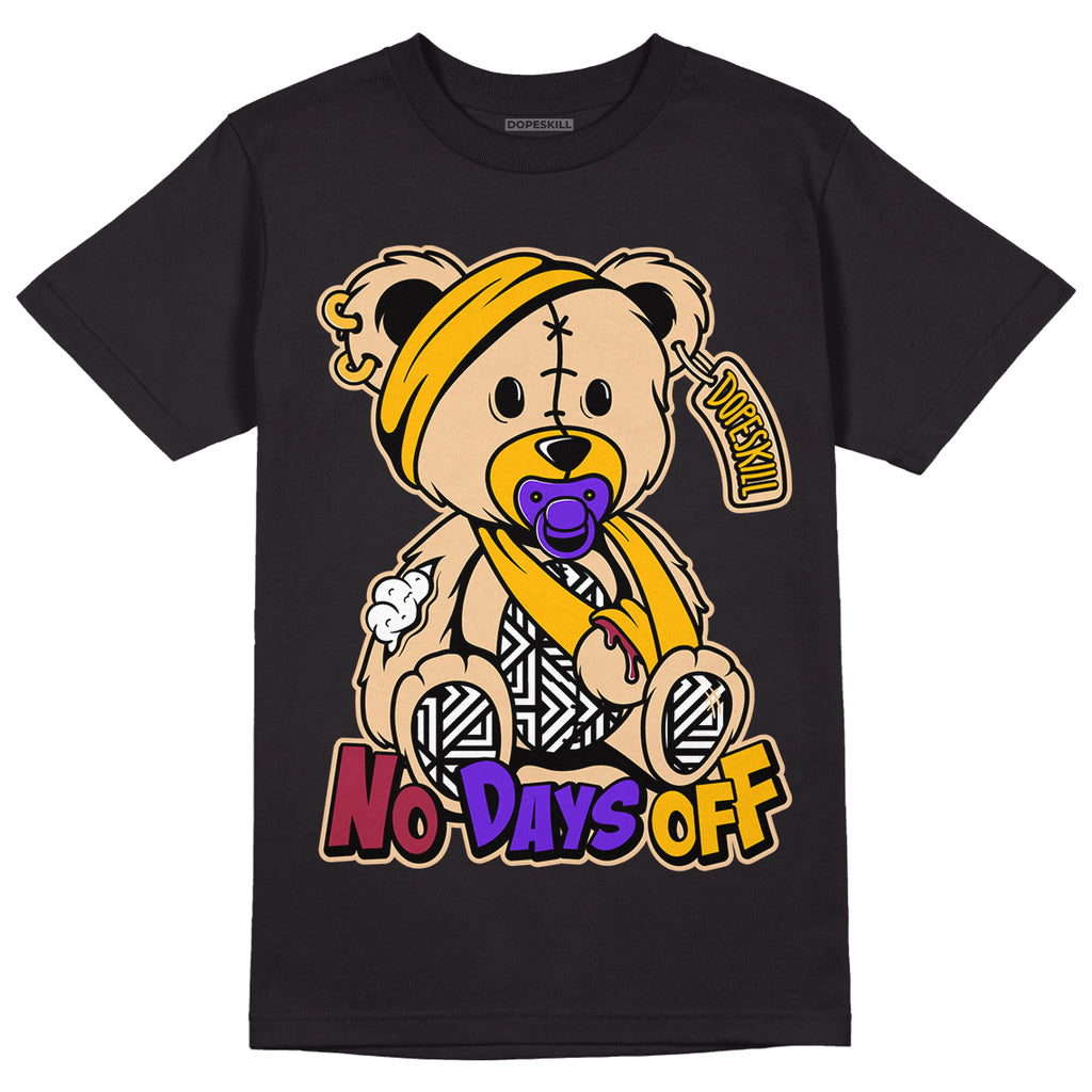 Afrobeats 7s SE DopeSkill T-Shirt Hurt Bear Graphic - Black