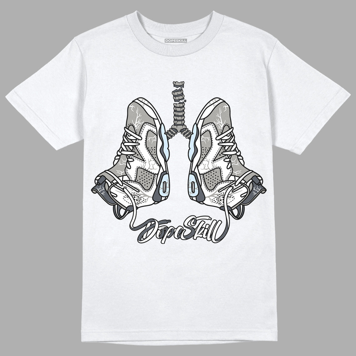 Jordan 6 Retro Cool Grey DopeSkill T-Shirt Breathe Graphic Streetwear - White