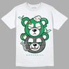 Jordan 3 WMNS “Lucky Green” DopeSkill T-Shirt New Double Bear Graphic Streetwear - White