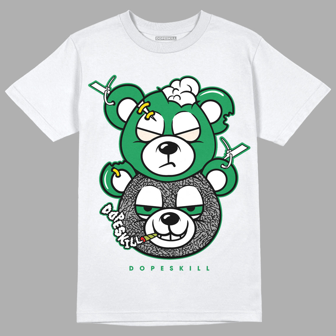 Lucky Green 3s DopeSkill T-Shirt New Double Bear Graphic – DOPESKILL®